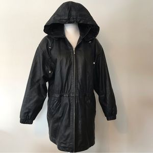 Vintage Wilsons Black Leather Jacket 80s/90s Size Small